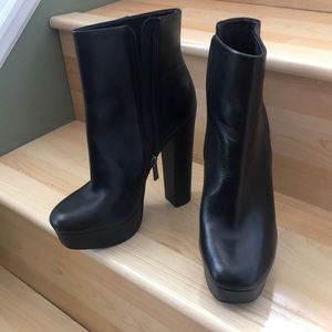 Black heeled booties